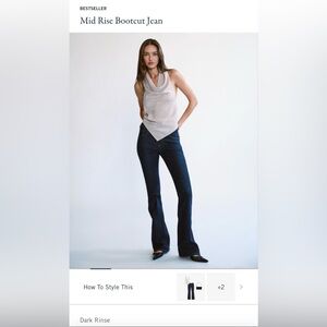 Abercrombie & Fitch Dark Wash Mid Rise Bootcut Jean